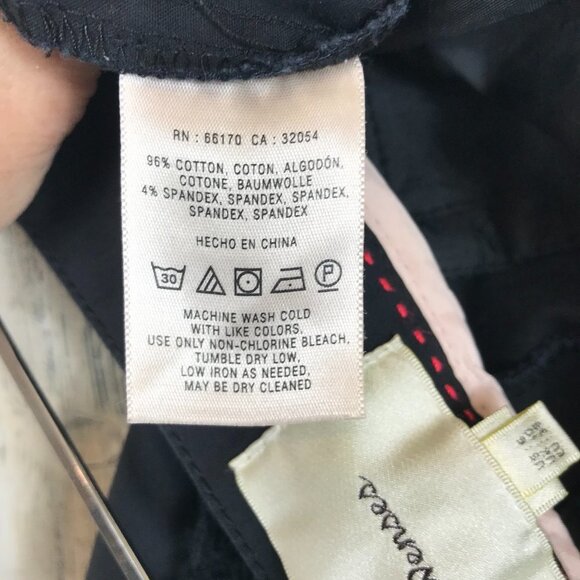 Elevenses Anthropologie Daisy Lace Tuxedo Pant ankle length black size 6 - Picture 12 of 12